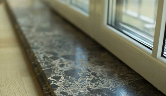 Подоконник из агломерата Silestone Siridium Подоконник из агломерата Silestone Siridium